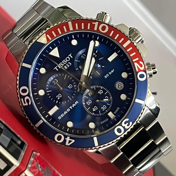 SOLD / Tissot Men’s Seastar 1000 Quartz Chronograph 
Sapphire Crystal
Swiss Made - Picture 1 of 12